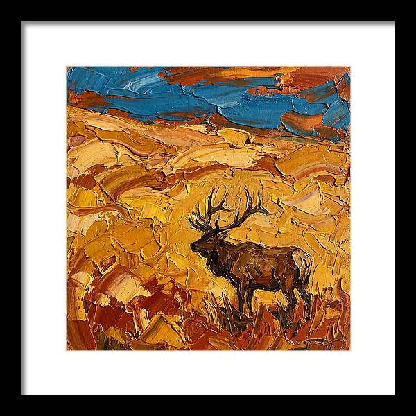 Elk In Golden Landscape