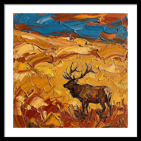 Elk In Golden Landscape
