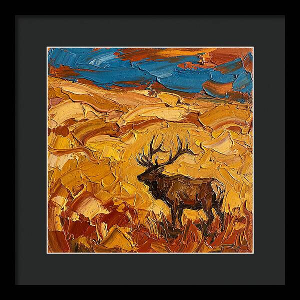 Elk In Golden Landscape