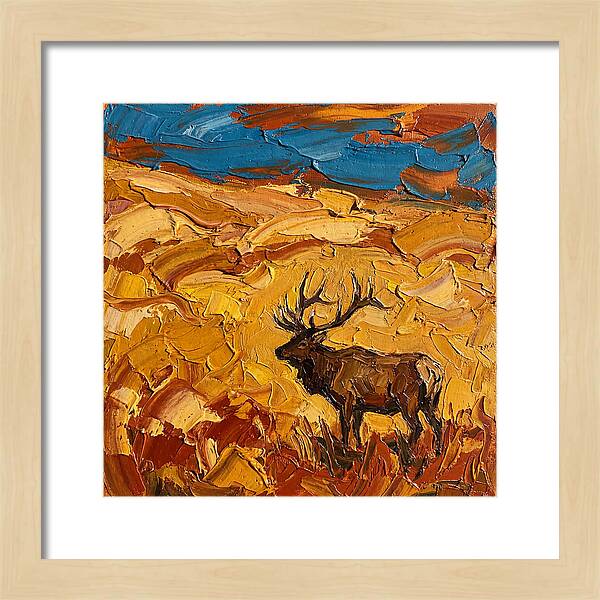 Elk In Golden Landscape