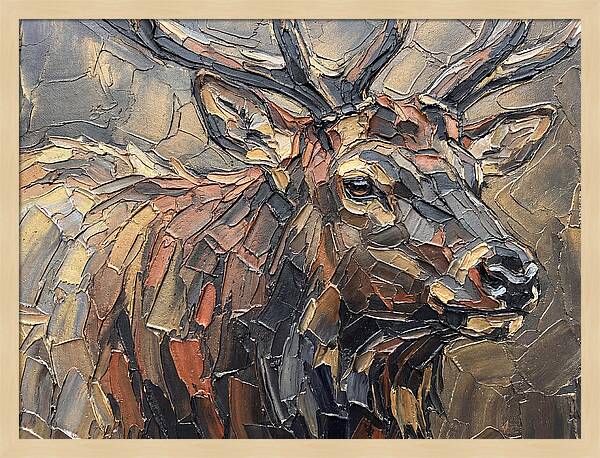 Elk In Textured Splendor
