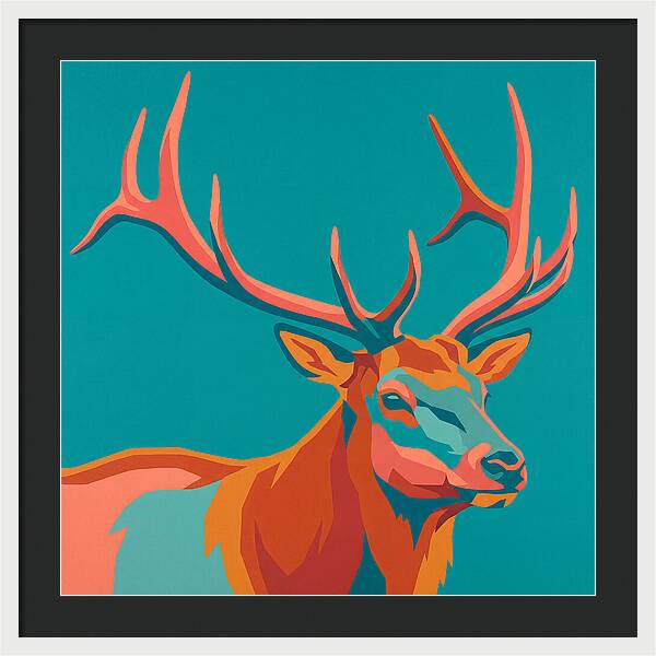 Elk In Vibrant Colors