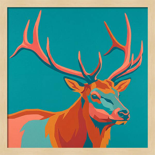 Elk In Vibrant Colors