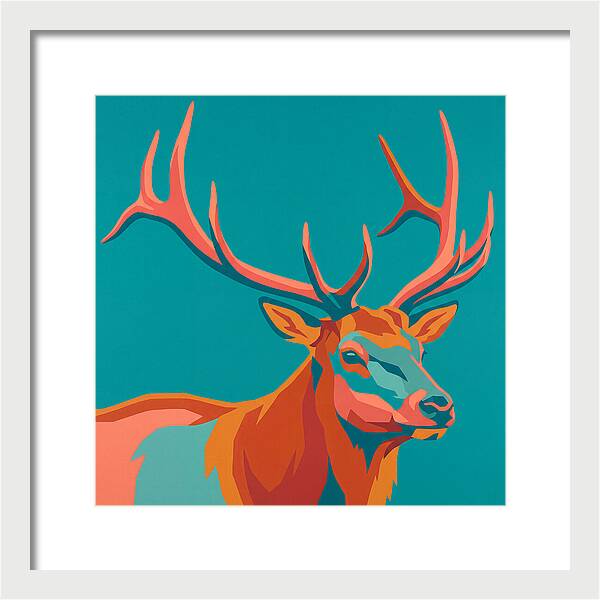 Elk In Vibrant Colors