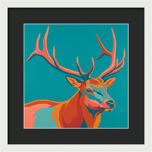 Elk In Vibrant Colors
