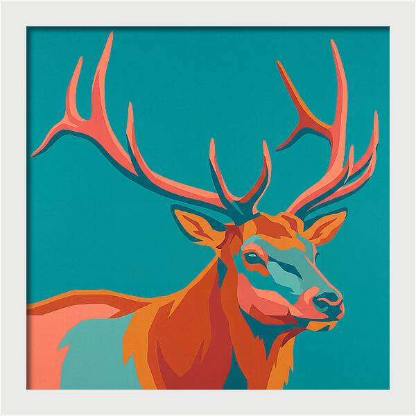 Elk In Vibrant Colors
