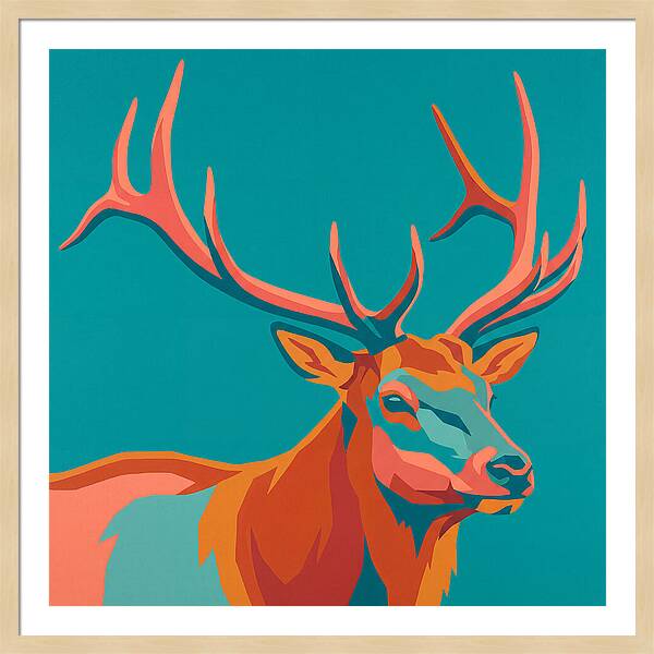 Elk In Vibrant Colors