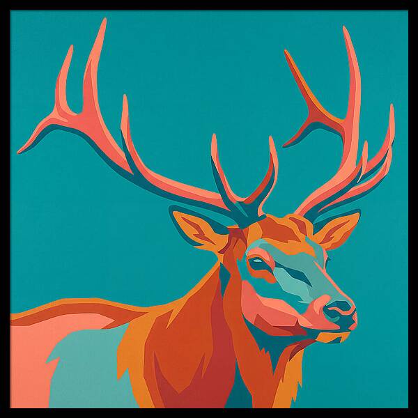 Elk In Vibrant Colors