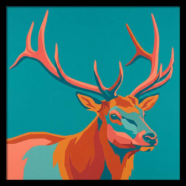 Elk In Vibrant Colors