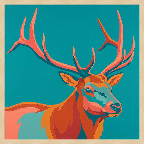 Elk In Vibrant Colors