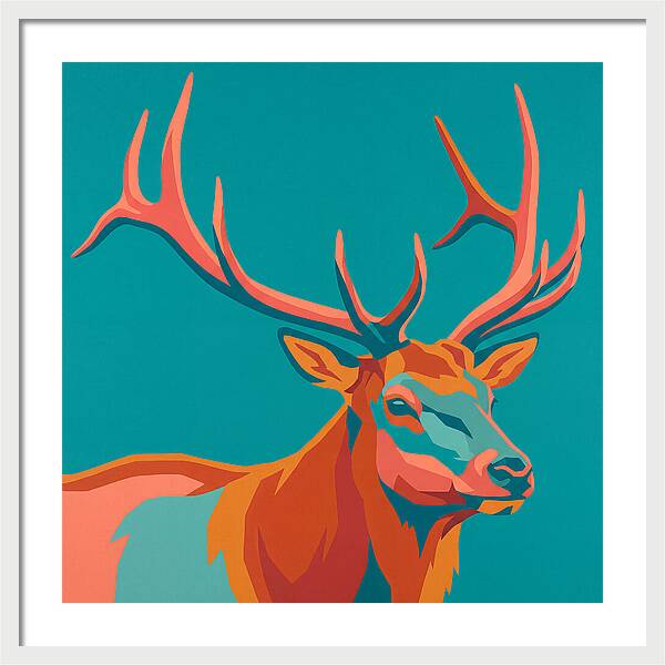 Elk In Vibrant Colors