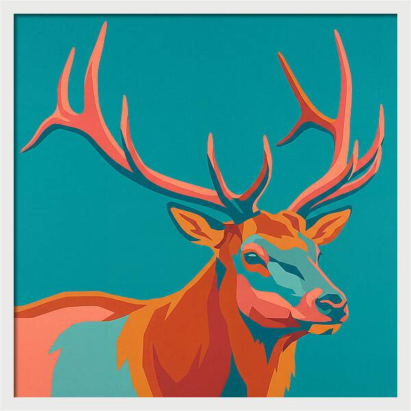Elk In Vibrant Colors