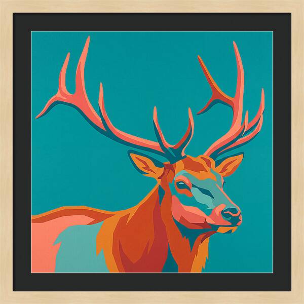 Elk In Vibrant Colors