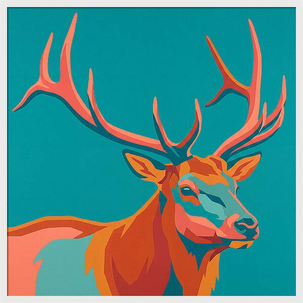 Elk In Vibrant Colors