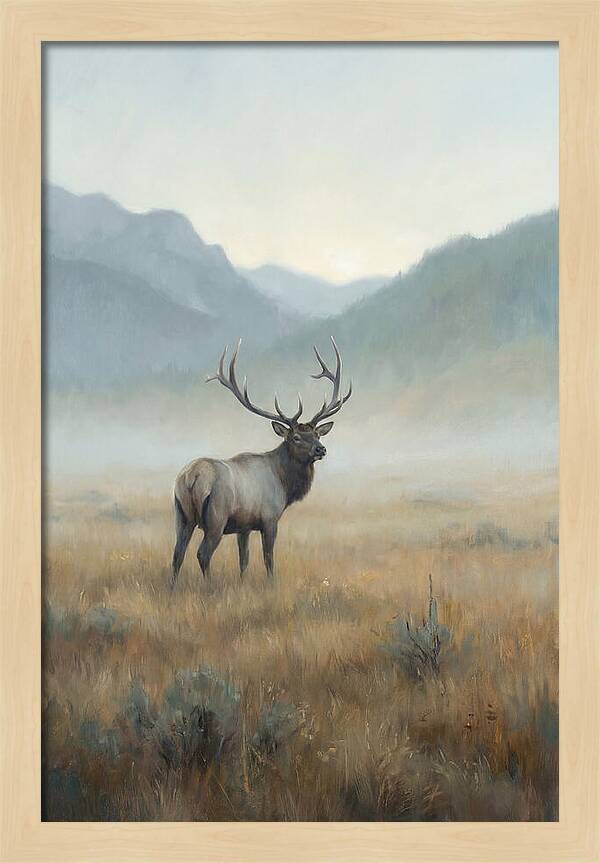 Elk Majestic In Autumn Mist