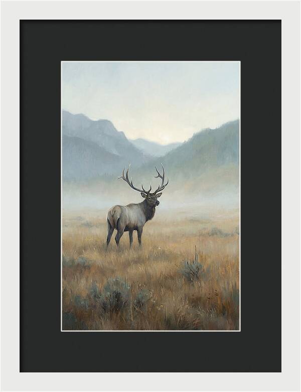 Elk Majestic In Autumn Mist