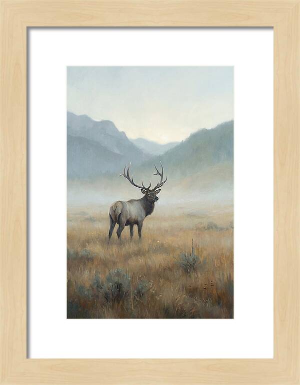 Elk Majestic In Autumn Mist