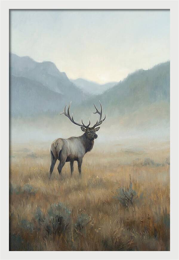 Elk Majestic In Autumn Mist