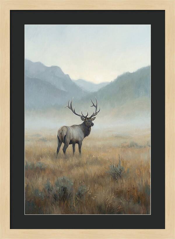 Elk Majestic In Autumn Mist