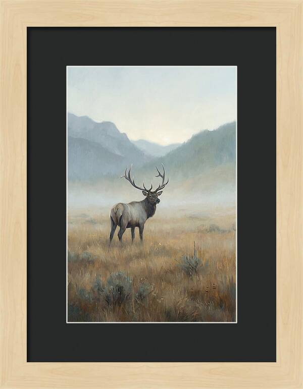 Elk Majestic In Autumn Mist