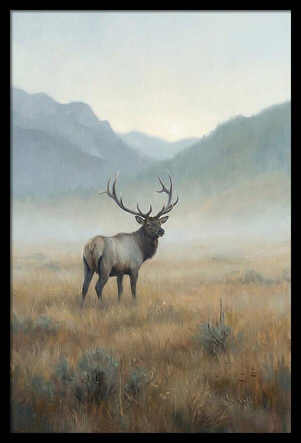 Elk Majestic In Autumn Mist