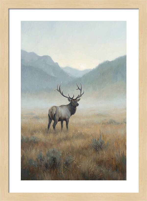Elk Majestic In Autumn Mist