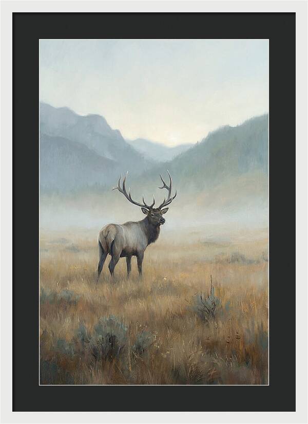 Elk Majestic In Autumn Mist