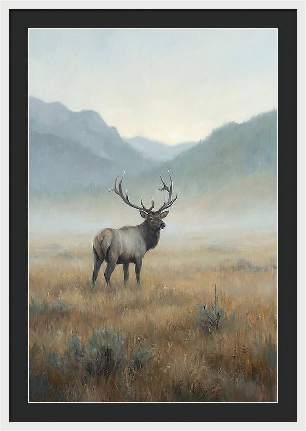 Elk Majestic In Autumn Mist