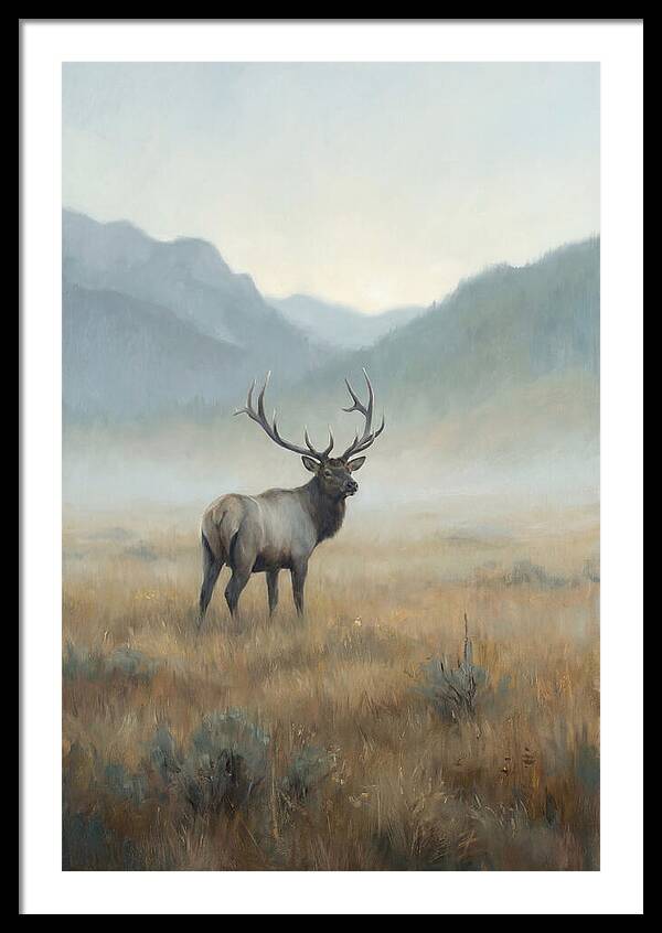 Elk Majestic In Autumn Mist