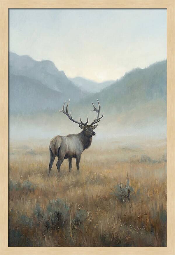 Elk Majestic In Autumn Mist