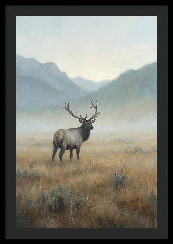Elk Majestic In Autumn Mist