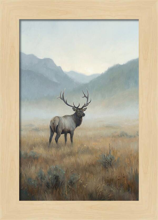 Elk Majestic In Autumn Mist