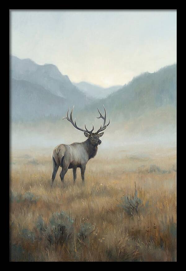Elk Majestic In Autumn Mist