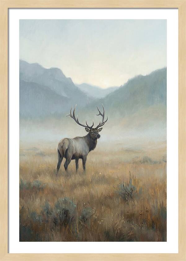 Elk Majestic In Autumn Mist
