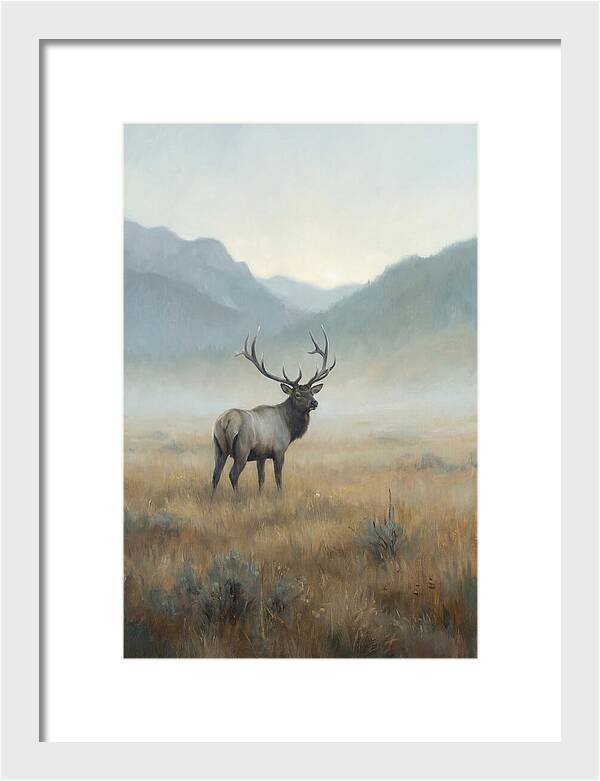 Elk Majestic In Autumn Mist