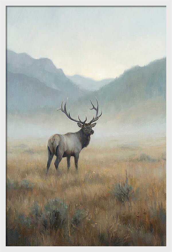 Elk Majestic In Autumn Mist