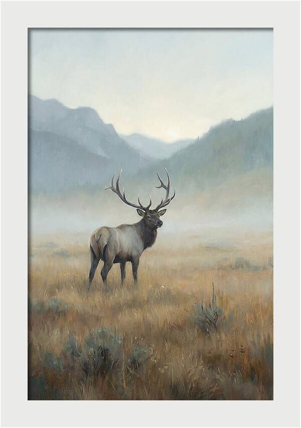 Elk Majestic In Autumn Mist