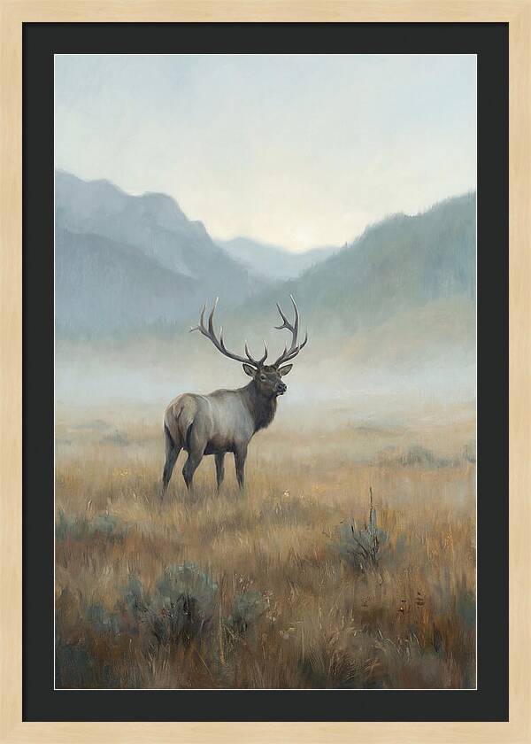 Elk Majestic In Autumn Mist