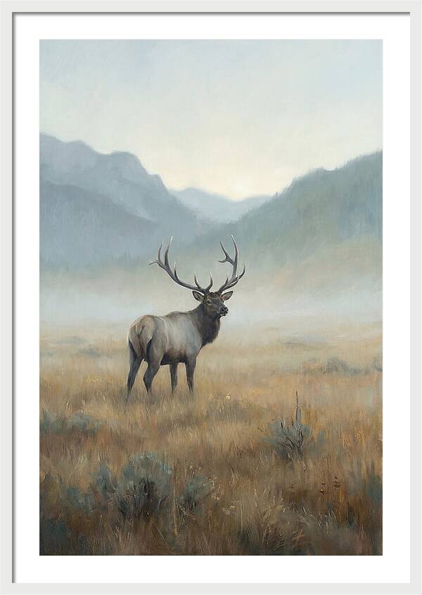 Elk Majestic In Autumn Mist