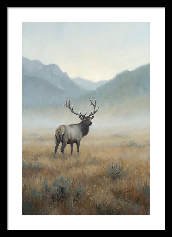 Elk Majestic In Autumn Mist