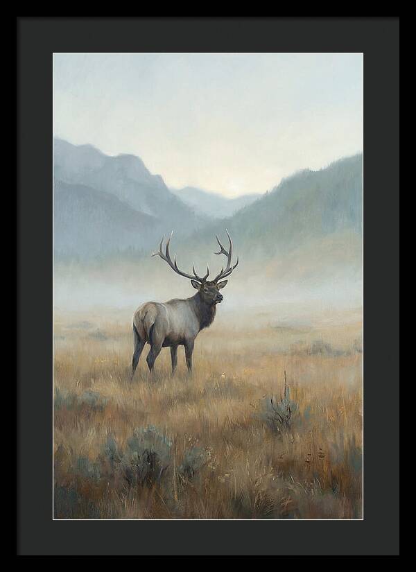 Elk Majestic In Autumn Mist