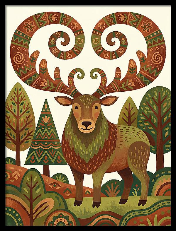 Elk With Intricate Antlers
