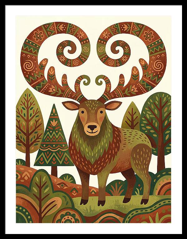 Elk With Intricate Antlers