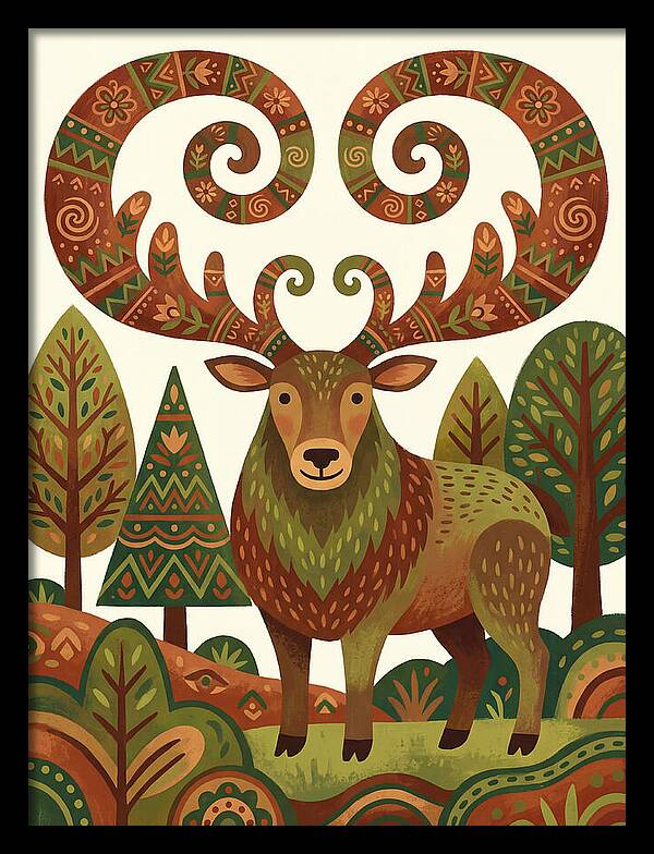 Elk With Intricate Antlers