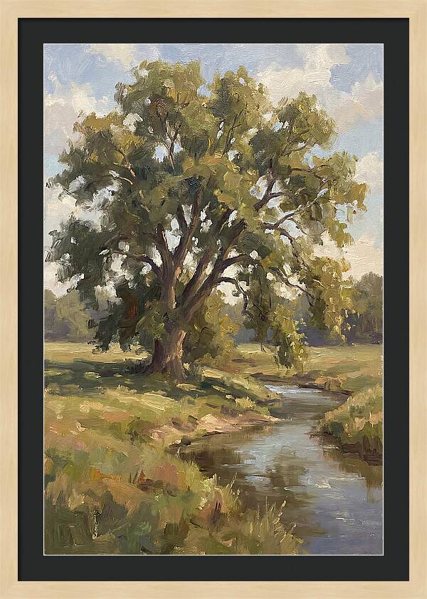 Elm Tree By The Stream