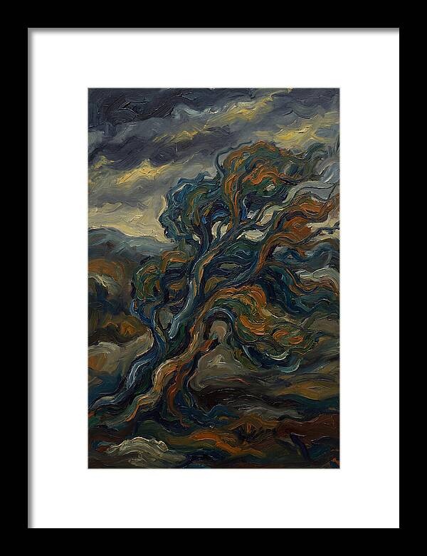 Elm Tree In Expressionist Style