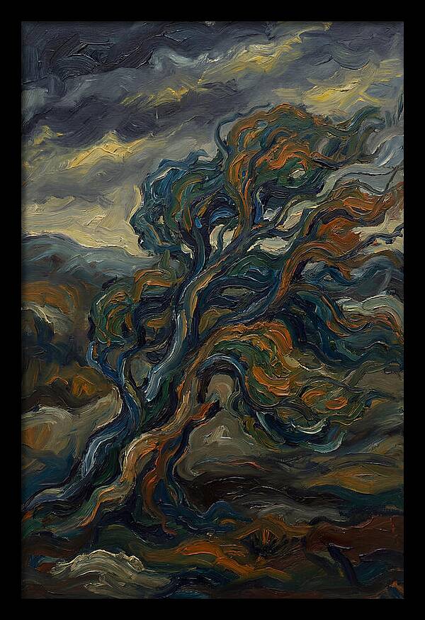 Elm Tree In Expressionist Style