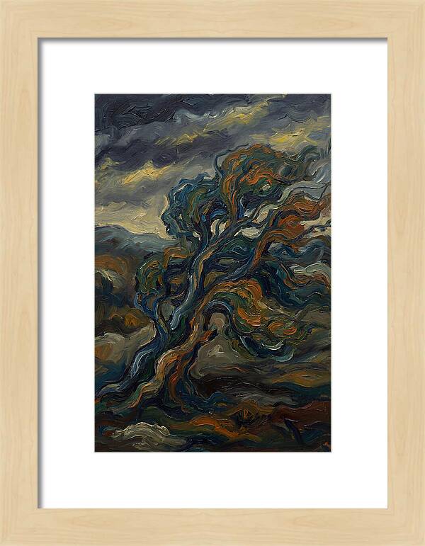 Elm Tree In Expressionist Style