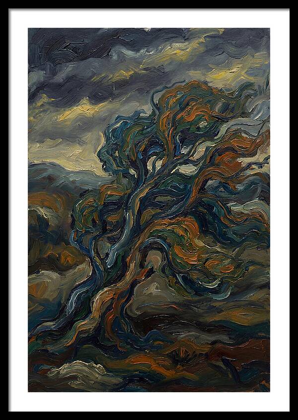 Elm Tree In Expressionist Style