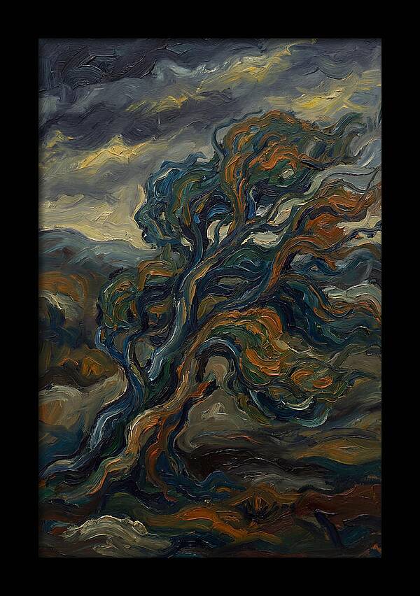 Elm Tree In Expressionist Style